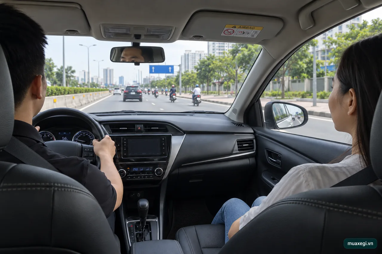 As a passenger, you can observe the road type and situations ahead. Reading the guide, taking notes and answering questions belong to time when you are not driving.